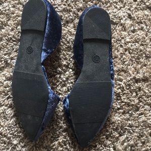 a new day Shoes - Indigo Velour Flats a new day Shoes - Indigo Velour Flats